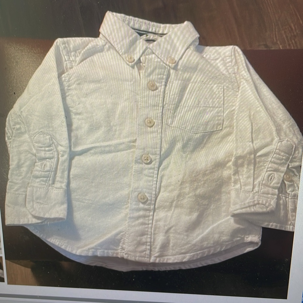 Children's Place white button down long sleeve shirt 12-18M